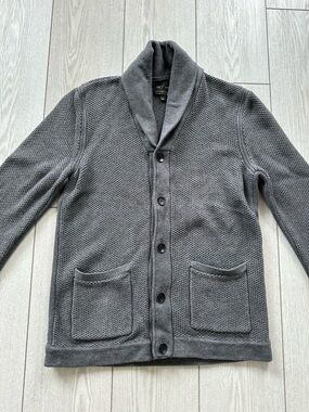 rag & bone charcoal knit button-down cardigan